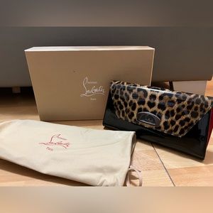 Louboutin Patent Leo clutch